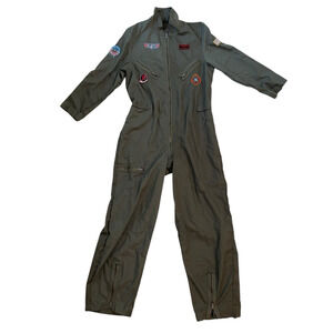 Halloween Costume TOP GUN FLIGHT SUIT Jumpsuit Large Maverick Goose Tom Cruise